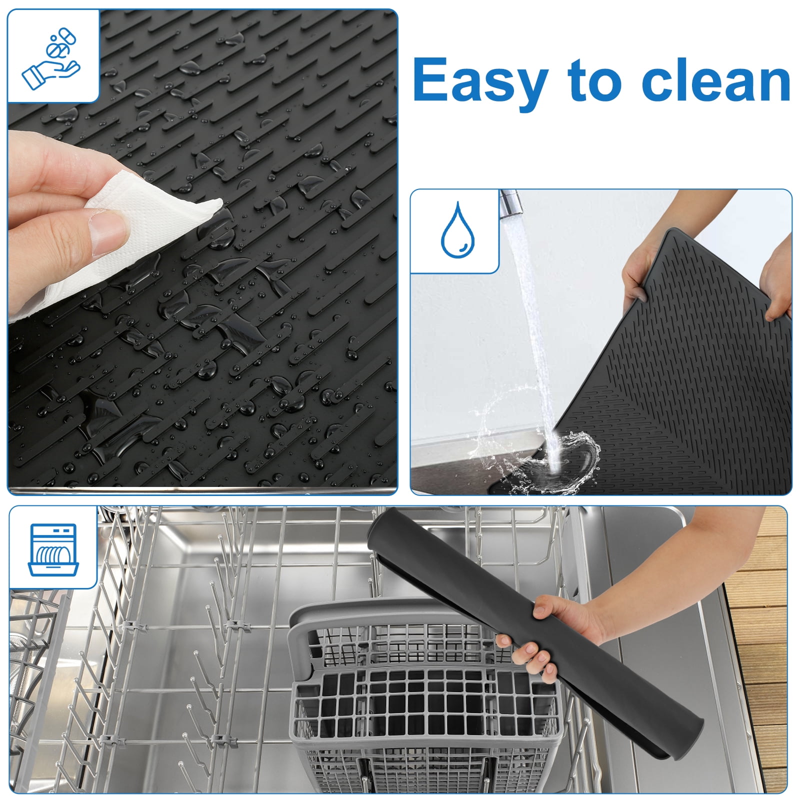 Lzvxtym Stove Top Cover, Silicone Stove Top Cover Heat Resistant Glass Stove Mat for Electric Stove, 28×20 Inch, Black