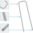thumbnail image 2 of Estacas de Jardín Galvanizadas en Forma de U 100 Piezas, Ideales para Jardinería, Paños de Abono, Cercas y Redes, Anclajes de Tierra Multiusos, 150 * 25 mm, Ø3 mm, 2 of 5