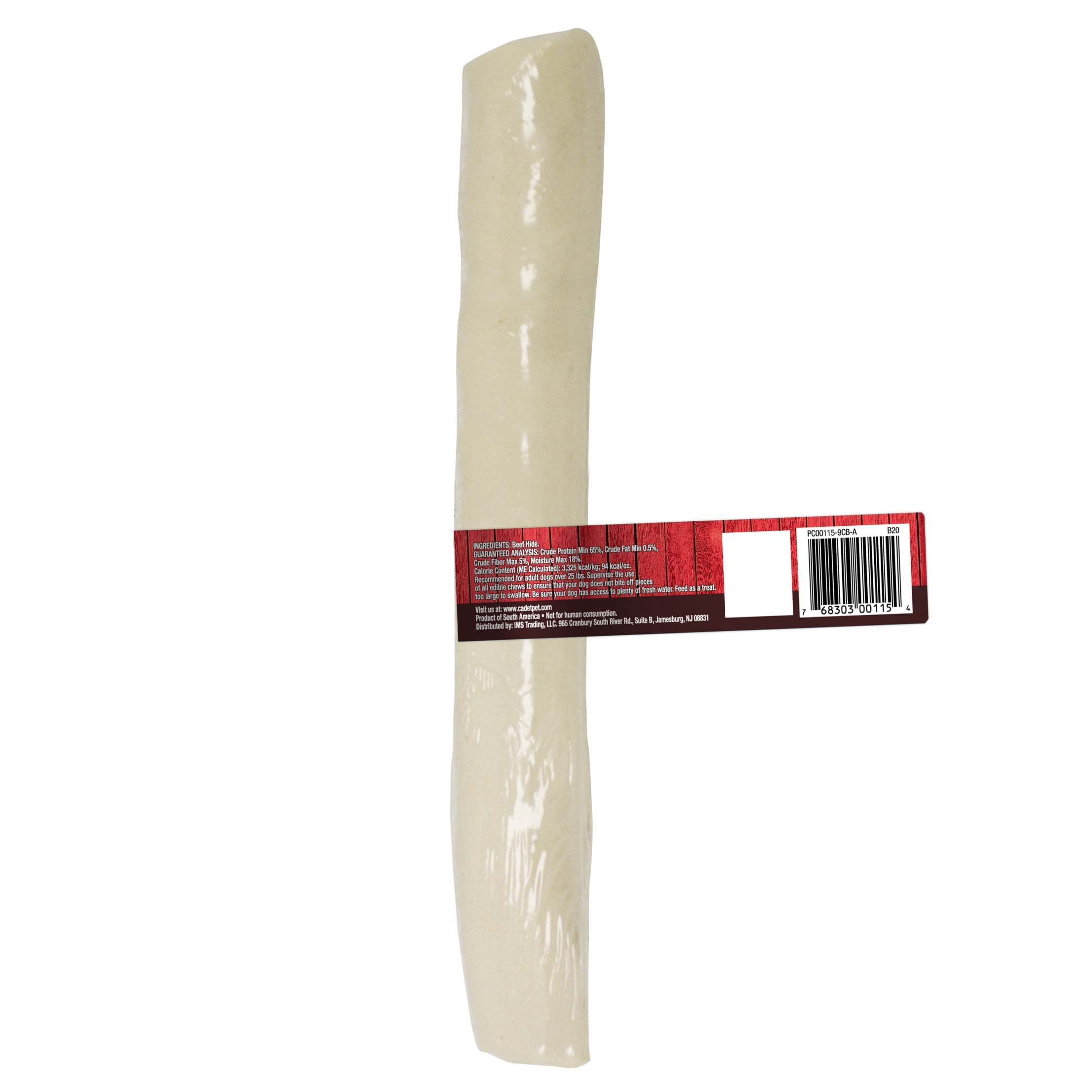 Cadet Rawhide Retriever Rolls Dog Bones for Large Dogs, Single Ingredient Dog Treats, 10 Inch, 1 Count