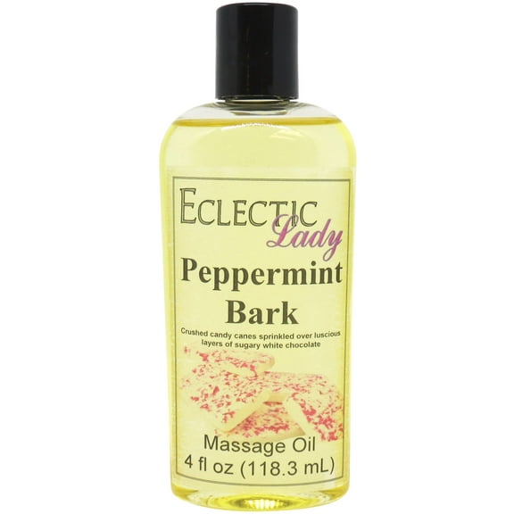 Peppermint Bark Massage Oil by Eclectic Lady, 4 oz, Sweet Almond Oil and Jojoba Oil