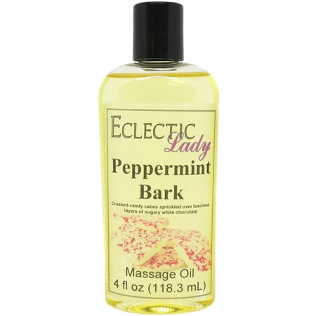 Peppermint Bark Massage Oil by Eclectic Lady, 4 oz, Sweet Almond Oil and Jojoba Oil