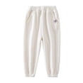 thumbnail image 3 of Boys Thermal Lined Casual Trousers with Elastic Waistband for Outdoor Winter Play and Everyday Comfort Tween Kids Summer Soft Comfy Trousers Y2K Streetwear Cute Basic Pants, 3 of 3
