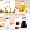 thumbnail image 5 of Hervidor de vidrio, hervidor de agua caliente/frío hecho a mano de 1,5 l con tapa de acero inoxidable, taza de jugo, tetera de té helado, jugo, vino, leche, té, tetera de café Adepaton WL-00440, 5 of 5