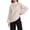 Beige, variant on Breezora Cold Weather Mock Neck Sweatshirt Womens Insulated Crew Long Sleeve Casual Indoor Outdoor Loungewear L Size Beige