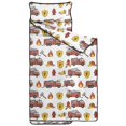 thumbnail image 2 of Fireman and Shield White Pattern Teens Toddler Nap Mat with Pillow, Sleeping Mat Bag for Preschool Daycare 59"x22", 2 of 6