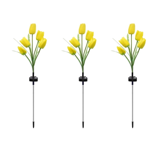 3 Count Lights Decorations Tulip Lawn Lamp Garland