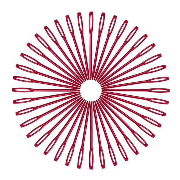 100 Pcs Plastic Yarn Needles, 2.75 Inch Red Large Eye Sewing Needles, Plastic Needles for Yarn DIY Sewing Handmade Crafts