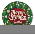 thumbnail image 6 of Dreamtimes 10in Christmas Garlands Wall Clock, Non-Ticking Silent Battery Operated Wall Clock for Kids Living Room Bedroom Kitchen School Office Christmas Decor, 6 of 7
