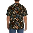 thumbnail image 3 of Yiaed Autumn Floral Print Mens Casual Wrinkle Free Shirts Short Sleeve Button Down Summer Stretch Dress Shirt-Large, 3 of 5