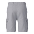 thumbnail image 4 of Lisingtool Cargo Shorts for Men Male Casual Mid Waist Shorts Pant Solid Splice Pocket Drawstring Knee Length Shorts Mens Shorts Grey, 4 of 5