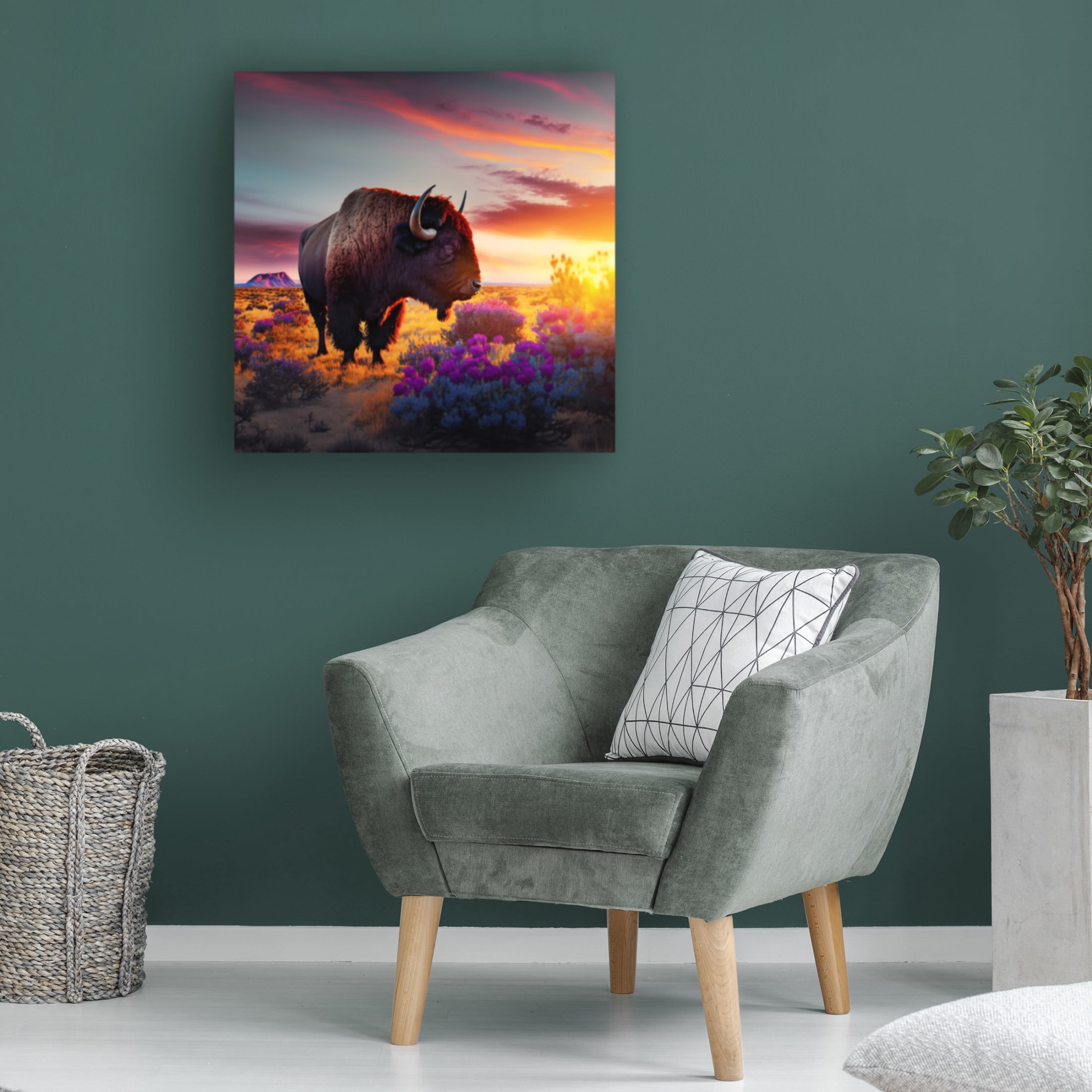 Canvas Wall Art - Ray Heere 'North American Wildlife 60' Wall Art for Living Room, Bedroom, or Office Décor by Trademark Fine Art - 24 x 24 Inches