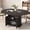Black, variant on WARAYZ 43.3–59in Extendable Dining Table, Wood Expandable Design with Hidden Storage, Rectangular Space-Saving Dark Brown