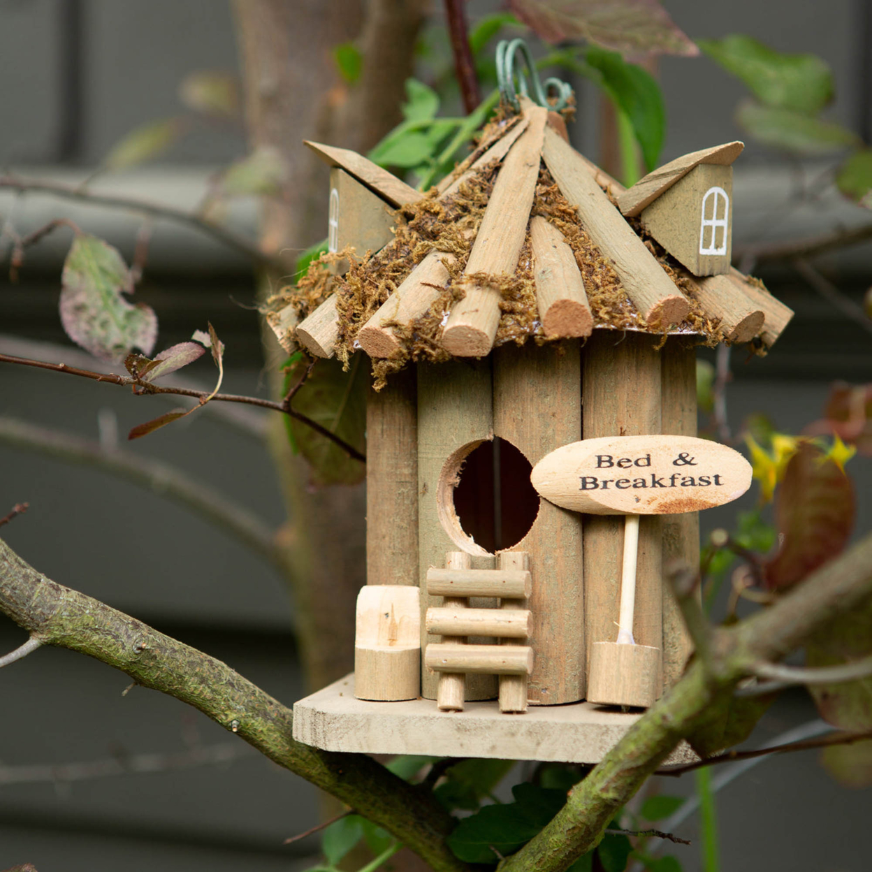 Home Decorative Bed And Breakfast Wood Birdhouse - Brown - image 3 of 5