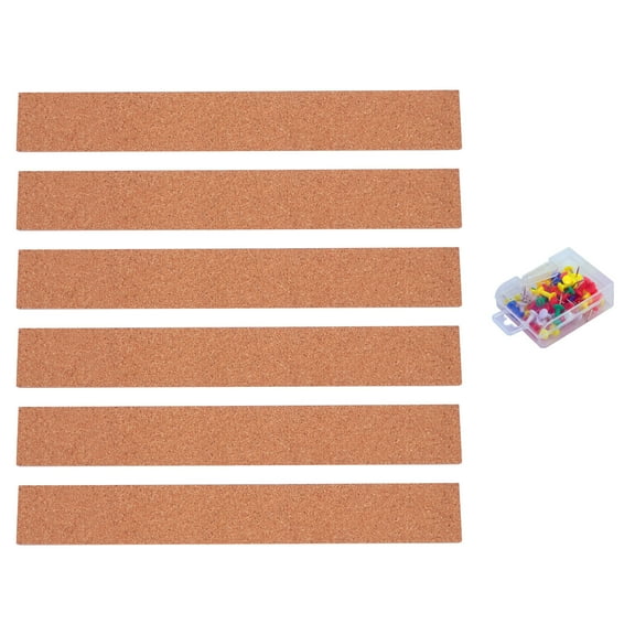 Kesenlong Strips Cork Board Bulletin Frameless Strip Bar Bars Self Adhesive Message Pin Announcement Memo