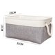 thumbnail image 3 of Cesta de almacenamiento, caja de almacenamiento rectangular de tela, guardarropa con asas para juguetes, armario (plegable, mediano, gris blanco) ER, 3 of 5