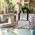 thumbnail image 4 of ZIATUBLE Sewing Machine Pattern Portable Padded Storage Sewing Tools Carrier Supply Organizer for Accessories Large Capacity Sewing Machine Cases Compatible with Most Sewing Machines, 4 of 7