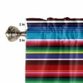 thumbnail image 5 of Colorful Striped Kitchen Valances for Windows 42x12 Inch Kitchen Curtains Valances Rod Pocket Boho Rainbow Stripes Abstract Lines Bathroom Window Valances for Window Treatment Decor, 5 of 6