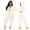 White, variant on Gunia Pajamas For Women Set Cozy Long Sleeve Hooded Jumpsuit Winter With Long Pants Sleepwear Blue L
