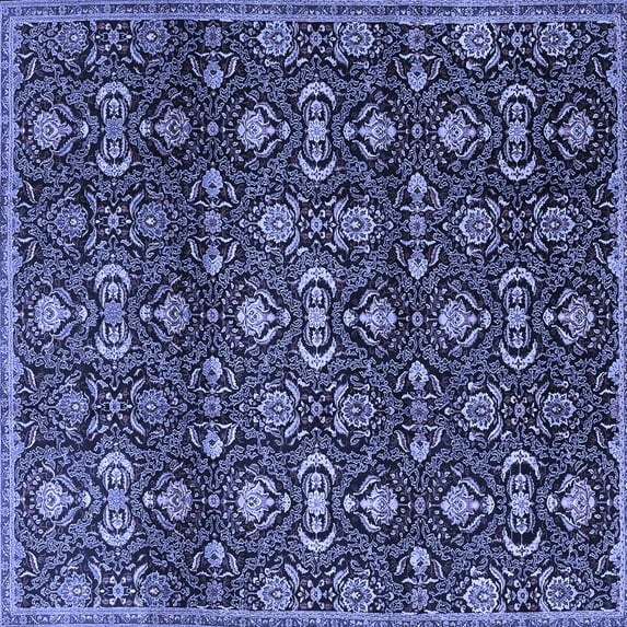 Ahgly Company Indoor Square Persian Blue Traditional Area Rugs, 4' Square