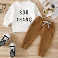 thumbnail image 2 of Shadoumai Halloween Pajamas Set for Flower Crewneck Cute Graphic Print Long Sleeve Shirts and Longs Nightwear Set Soft Conditioning Clothes 2 Piece Satin Pajama Sets, 2 of 9