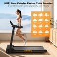thumbnail image 6 of Folding Treadmill with Auto Incline, 3.5HP Walking Pad Treadmills for Home, 0.5-8.5MPH 12 HIIT Programs, App & Heart Rate, LED Display, Fitness Equip, 6 of 9