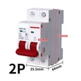 thumbnail image 3 of 1PCS MCB DZ47-63 C Type 400V Red Mini Circuit Breaker 6A 10A 16A 20A 25A 32A 40A 63A Mounting 35mm Din Rail Overload Protection, 3 of 6