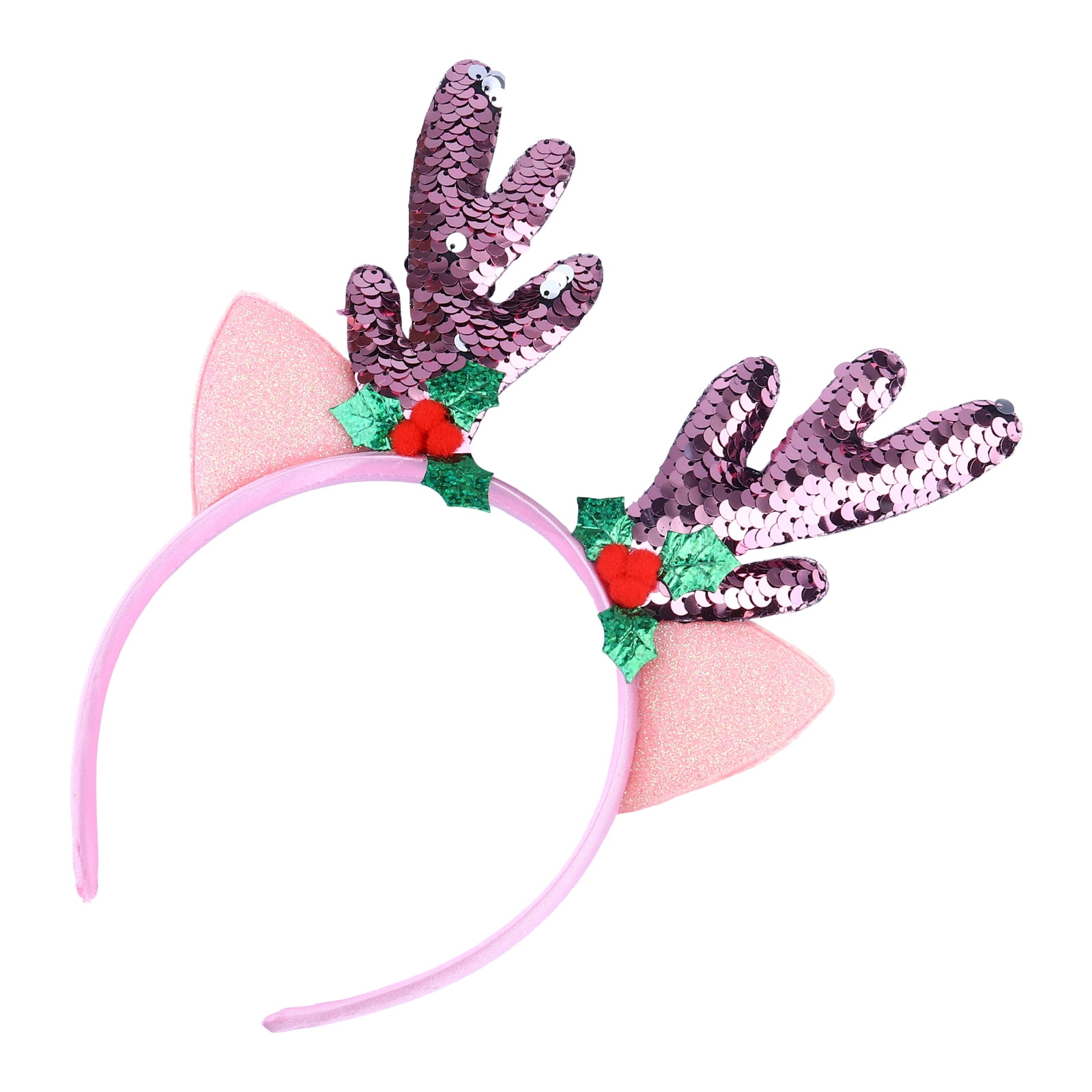Diadema con cuernos de reno navideños - Un accesorio de pelo navideño Diadema con cuernos de reno navideños - Un accesorio de pelo navideño