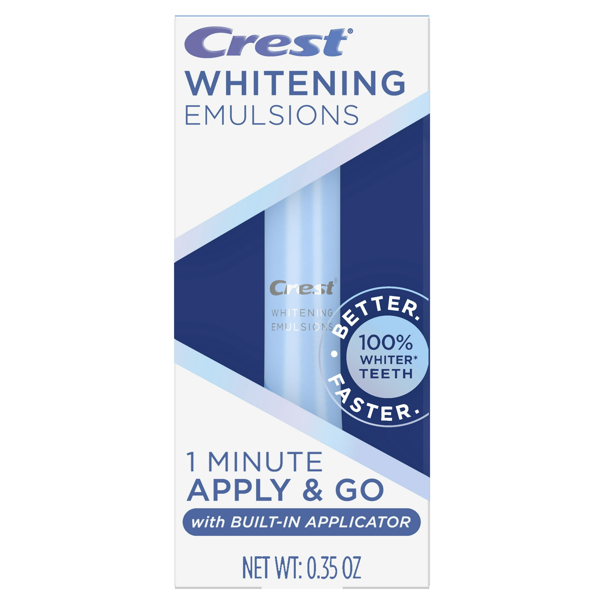 Crest Whitening Emulsions with BuiltIn Applicator, On the Go Leaveon