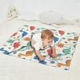thumbnail image 2 of White Cartoon Dinosaurs Bones Pattern Blanket,Comfortable Soft Flannel Throw Blanket,All Season,Warm Lightweight Blankets for Sofa Bed Couch Living Room Chair,30"x40", 2 of 4