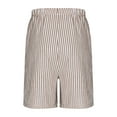thumbnail image 3 of Juslio Shorts for Girls Striped Breathable Solid with Pockets Linen Shorts Casual Elastic Waist Shorts Sizes 11-12, 3 of 9