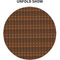 thumbnail image 3 of Round Tablecloth 60 Inch, Brown Glen Plaid Round Tablecloths Wipeable Table Cloth Farmhouse Tablecloth for Dining, Parties, Camping, 3 of 8