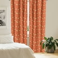 thumbnail image 2 of Ambesonne Autumn Window Curtains, Fall Leaves Pile Pattern, Each 28" W x 63" L, Burnt Orange Pale Green, 2 of 4