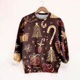 thumbnail image 4 of Chandails de Noël pour Femmes 2025 Col Rond Hiver Fêtes Mignons Pulls, 4 of 6