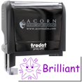 thumbnail image 1 of Large Self-Inking Brilliant Stamp, Trodat Printy 4913, Press and Print Stamping, Impression Size 7/8" x 2-1/4", Up to 10,000 Impressions - Purple Ink, 1 of 10
