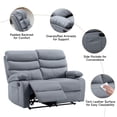 thumbnail image 5 of 2 Seater Manual Loveseat Recliner Sofa, Home Theater Seating with Console, 2 Seater Manual Reclining RV Sofa for Living Room, Dark Gray, 5 of 9