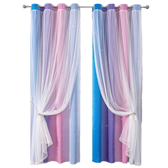 Hiroekza Blackout Curtains 2 Panels Set for Bedroom and Living Room Polyester Elegant Room Darkening Curtains for Window Treatments 51 x 39 Inch