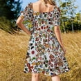 thumbnail image 3 of Birds and Spirals - Snow Sleeveless Dress luxury woman party dress beach dresses dress women elegant luxury, 3 of 6