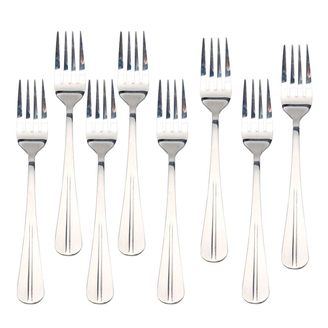 Unique Bargains Restaurant Dinner Metal Tableware Flatware Serving Fork 7' Long 8PCS