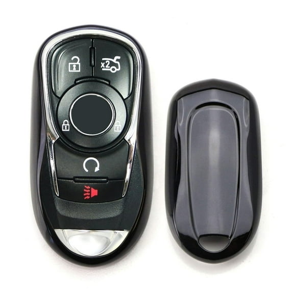 Chrome Finish Black TPU Key Fob Protective Cover Case For Buick 2016-up Envision, 2017-up Lacrosse Encore, 2018-up Regal Enclave