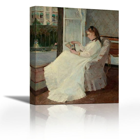 The Artists Sister at a Window, 1869 - Contemporary Fine Art Giclee on Canvas Gallery Wrap - wall décor - Art painting - 23 x 27 Inch - Ready to Hang