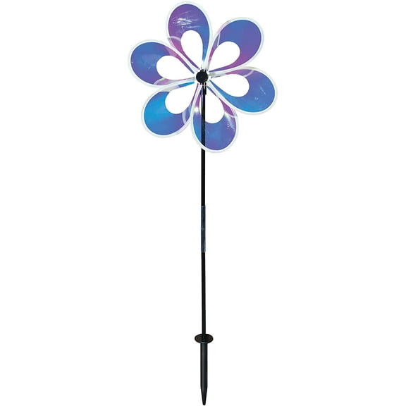 In the Breeze 2667 — 13.5 Inch Iridescent Windee Wheelz Spinner - Outdoor Garden Décor Wind Spinner