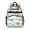 Green Dinosaurs with Ferns Simply, variant on White Cartoon Dinosaurs Leaves Footprints Cute School Backpack Bag for School with Padded Back and Adjustable Shoulder Straps 15.25"x11.5"x5.25"