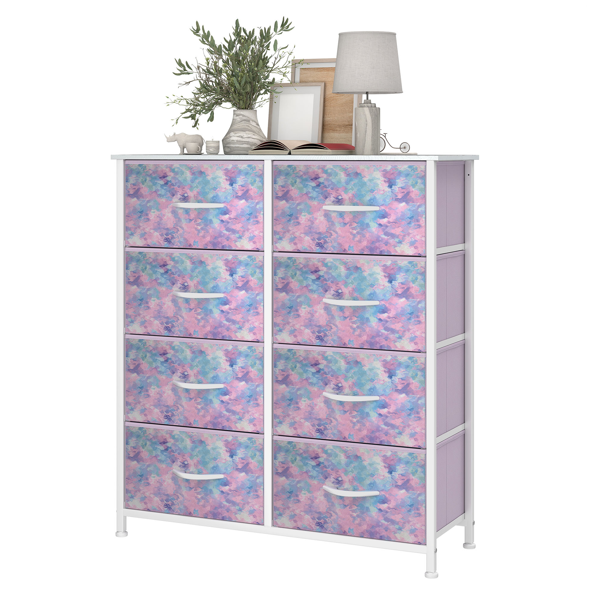 Uforic 8 Drawers Fabric Storage Dresser for , Closet, Living Room, Purple
