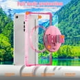 thumbnail image 6 of ELEHOLD Rugged Case For  Samsung Galaxy Tab A9+ 11Inch, Full Protection Transparent 360° Rotating Stand Cover, with Silicone Wrist Strap, Shoulder Strap,Rose, 6 of 12