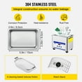 thumbnail image 6 of VEVOR 0.8L Ultrasonic Cleaning Machines Digital Timer for Cleaning Jewelry Eyeglass Stainless steel, 6 of 9