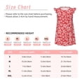 thumbnail image 3 of Balery Red Hibiscus Flower Camisón de princesa para niñas, pijama de algodón con mangas abullonadas, suave y bonito.-Medium, 3 of 6