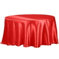 thumbnail image 5 of Efavormart 108 Inch Satin Round Tablecloth, Washable Linen Table Cover, Decorative Silky Fabric for Wedding, Party, Banquet Events - Red, 5 of 10