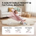 thumbnail image 4 of Babyomi 4 in 1 Baby Bouncer, 3-Level Recline Foldable Rocker for Infant to Toddler 0-6 with Detachable Pianos, Feeding Tray and Play Bar 12-24 Months, Girls and Boys Gift, Pink, 4 of 8