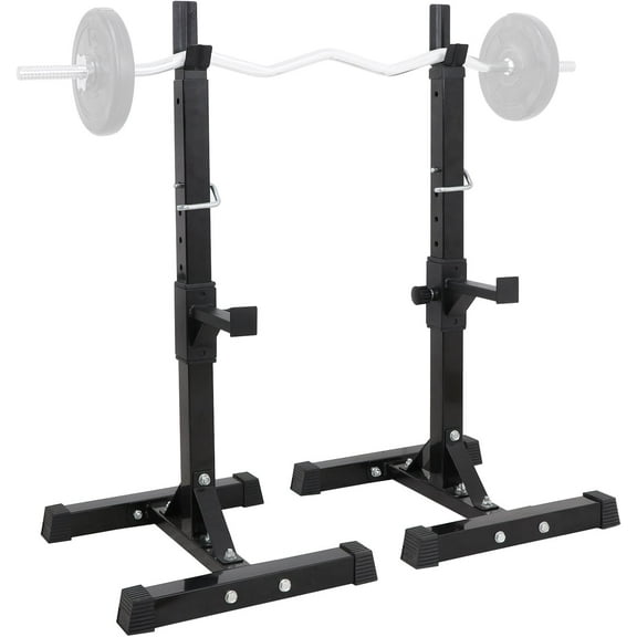 SgoodS Adjustable Squat Barbell Rack Stand, Bench Press Rack for Home Gym Strength Training, Max Load 550LB