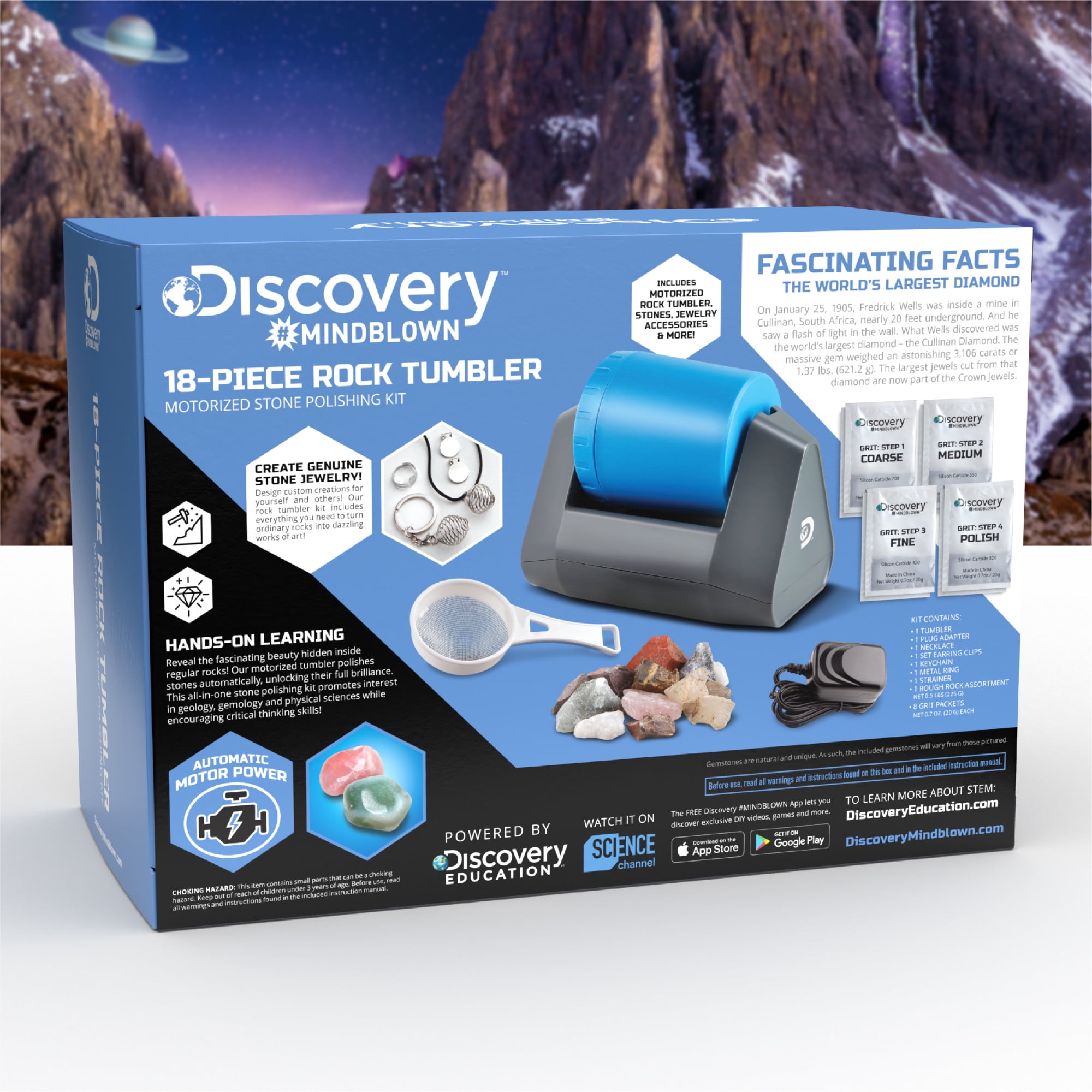 Discovery #Mindblown 18pc Rock Tumbler Motorized Stone Polishing Kit